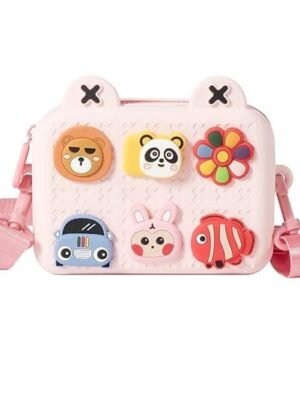 Farraige Cartoon Soft Silicone Bag Crossbody Shoulder Bag Purse Waterproof Anti Fall Stationery Storage Bag Handbag Sweet Birthday Gift For Children Students Girls