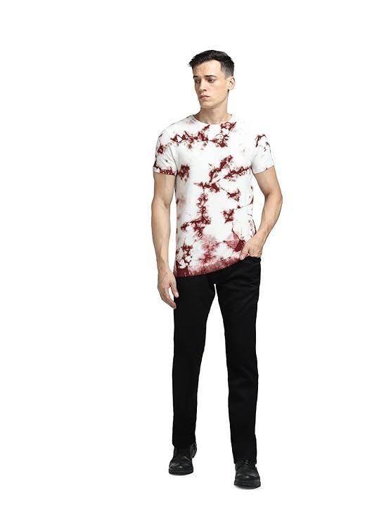 JACK & JONES Men's Printed Regular Fit Crew Neck T-Shirt
