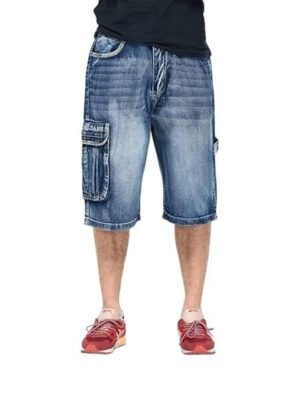 Men's Casual Jean Shorts Classic Loose Fit Summer Demin Shorts Skateboard Jogging Dance Shorts
