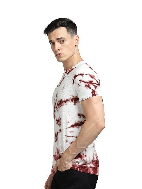 JACK & JONES Men's Printed Regular Fit Crew Neck T-Shirt