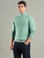 Solid Regular-Fit Cotton Sweater