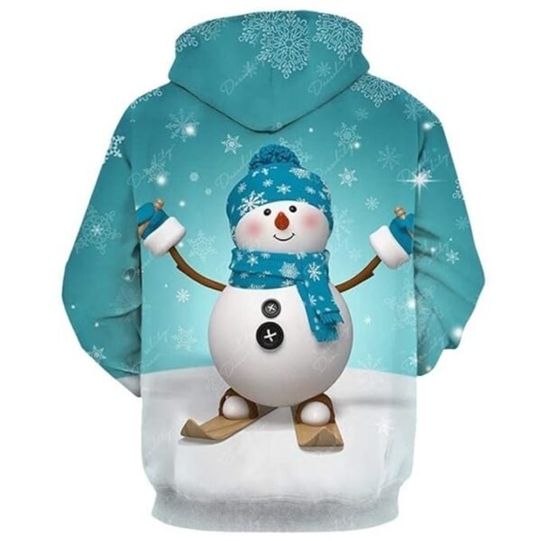 Carprinass Unisex Christmas Hoodie Sweatshirts Casual Printed Kangroo Pocket Pullover