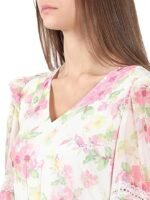 ERO MODA Women's Polyester Fit and Flare Maxi Dress