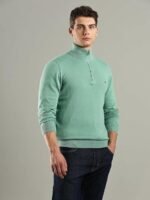 Solid Regular-Fit Cotton Sweater