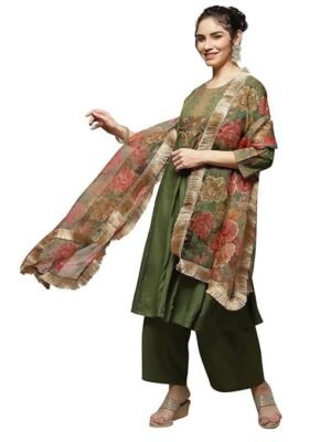 Rangriti Women's Rayon Anarkali Suit Set