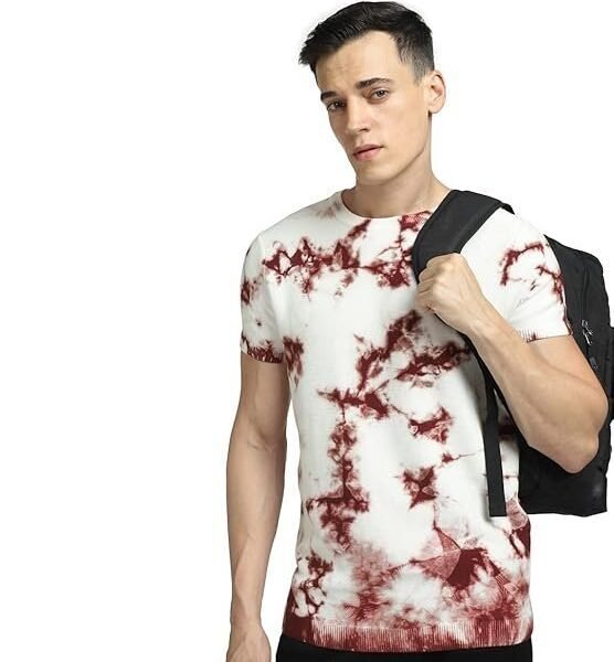 JACK & JONES Men's Printed Regular Fit Crew Neck T-Shirt