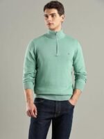 Solid Regular-Fit Cotton Sweater