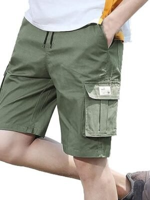 Men's Shorts Men's Shorts Casual Bermuda Shorts with Pockets Cotton Casual Overalls Pants
