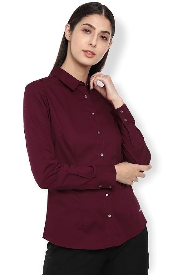 Van Heusen Women's Polyester Regular Fit Shirt