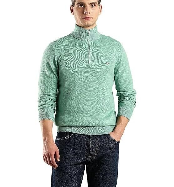 Solid Regular-Fit Cotton Sweater
