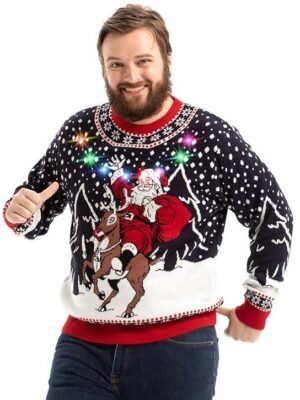 OFF THE RACK Unisex Women's Men's Christmas Jumper Funny Ugly Christmas Sweater Jumper for Christmas Knitted Jumper for Christmas Party Sweater