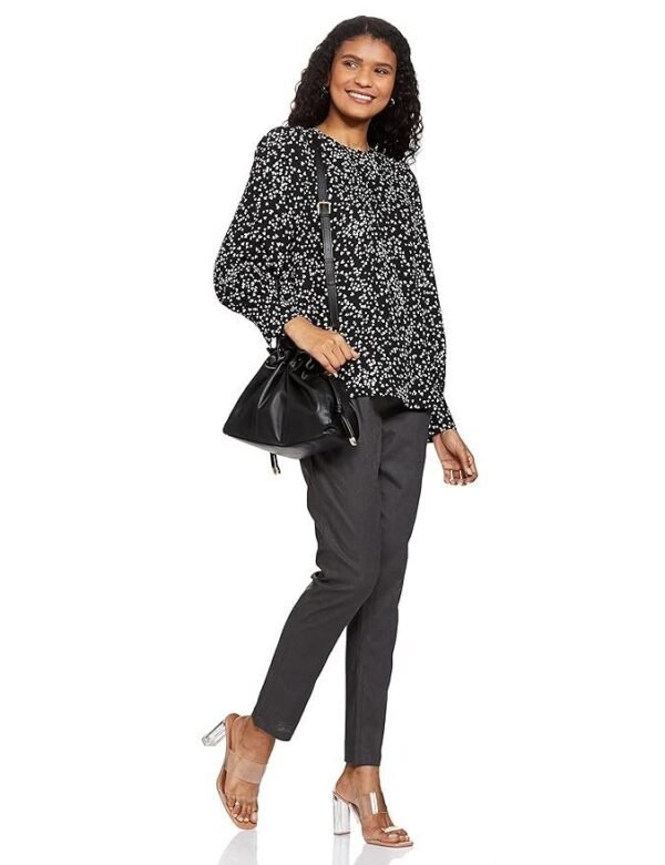 Marks & Spencer Womens Printed Polyester Round Neck Regular Fit Top