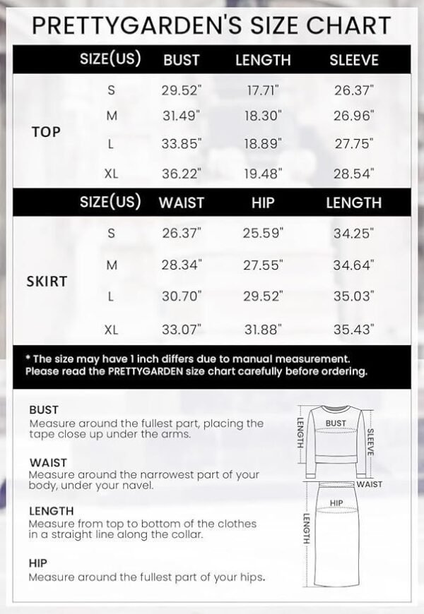 Women's Fall 2 Piece Sweater Set Rib Knit Long Sleeve Crop Top Maxi Bodycon Skirt Casual Winter Outfits