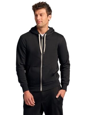 Classic Men's Fleece French Terry Zip Hoodie, Zip-up French Terry Fleece Hooded Sweatshirt Jacket for Men
