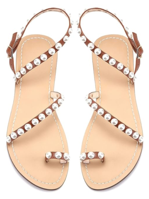 Monrovia Women's Gladiator Bohemia Flip Flops Summer Beach Flat Sandals