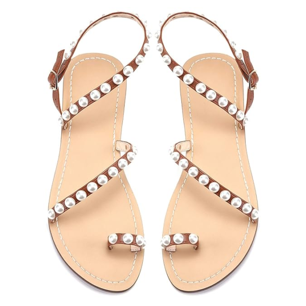 Monrovia Women's Gladiator Bohemia Flip Flops Summer Beach Flat Sandals