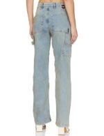 INKAST Regular Women's High Waist Full Length Cargo Loose Fit Jeans