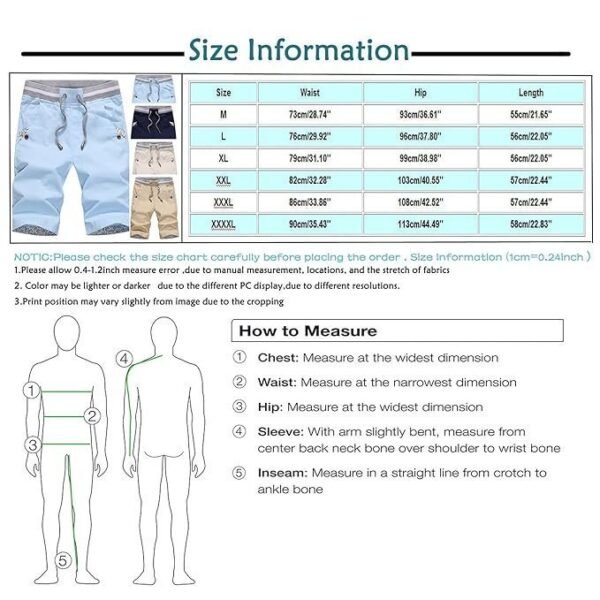 yayay Men's Shorts Summer Casual Baggy Shorts Fashionable Loose Pure Cotton Colour Shorts
