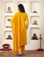 Women's Embroidered Kurta Pant Set with Dupatta