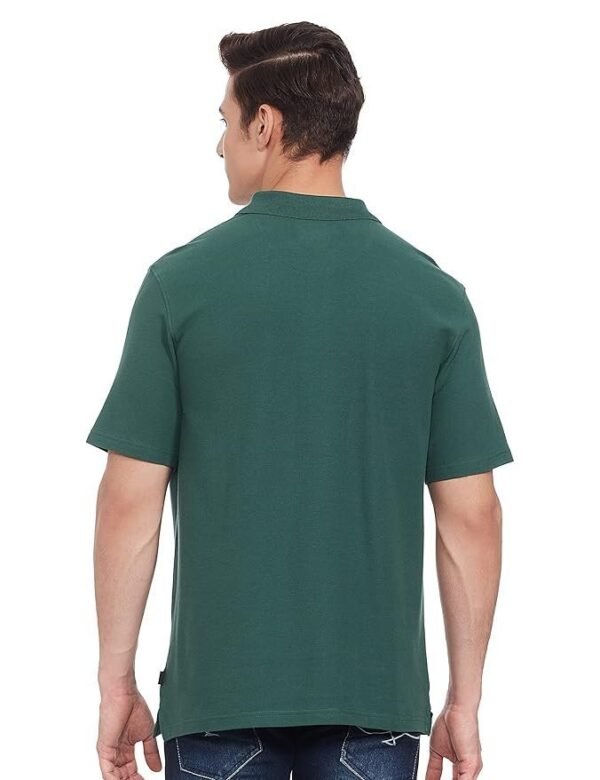Marks & Spencer Mens Striped Cotton Polo Neck Regular Fit T-Shirt
