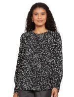 Marks & Spencer Womens Printed Polyester Round Neck Regular Fit Top