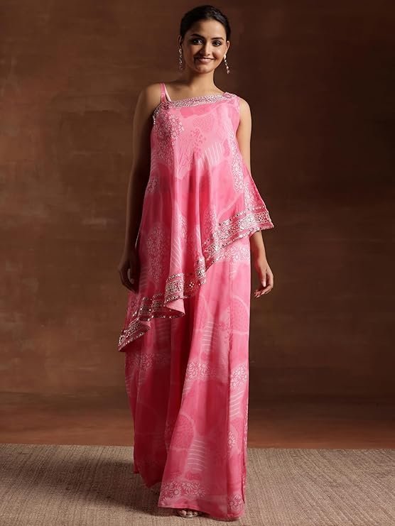 Libas Women's Silk Blend Regular Co-Ords Set