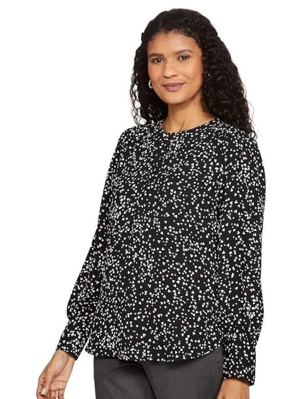 Marks & Spencer Womens Printed Polyester Round Neck Regular Fit Top
