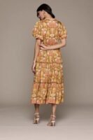 Kumar Yellow Paisley Print Long Dress