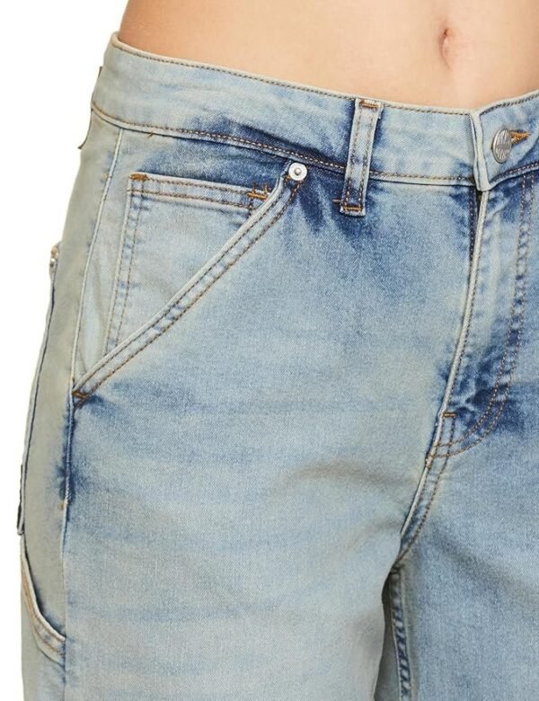 INKAST Regular Women's High Waist Full Length Cargo Loose Fit Jeans