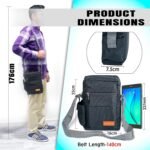 Storite 10 Inch Stylish Padded Mini Sling Bag for Men and Women, Small Passport Travel Bag and Small Sling Bag With Water Bottle Pocket
