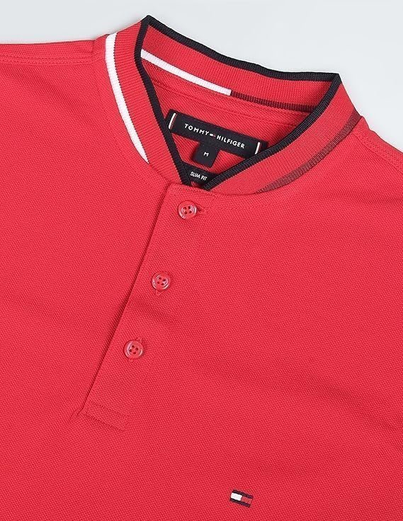 TOMMY HILFIGER Men's Cotton Graphic Slim Fit Polo