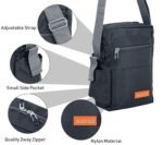 Storite 10 Inch Stylish Padded Mini Sling Bag for Men and Women, Small Passport Travel Bag and Small Sling Bag With Water Bottle Pocket