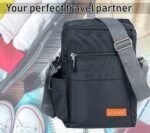 Storite 10 Inch Stylish Padded Mini Sling Bag for Men and Women, Small Passport Travel Bag and Small Sling Bag With Water Bottle Pocket